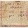 Algérie - Pick 92b - 20 francs - Série B.2211 - 07/05/1945 - Etat : B+