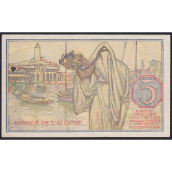 Algérie - Pick 94a - 5 francs - Série W.517 (remplacement) - 08/02/1944 - Etat : pr.NEUF