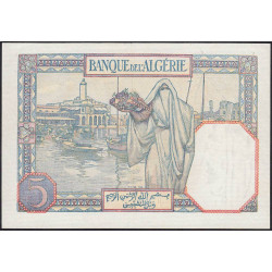 Algérie - Pick 77b - 5 francs - Série B.5410 - 22/08/1941 - Etat : SUP+