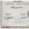 Algérie - Pick 92a_2 - 20 francs - Série G.750 - 20/04/1944 - Etat : pr.NEUF