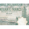 Algérie - Pick 80_2 - 50 francs - 19/11/1932 - Etat : B+