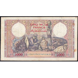 Algérie - Pick 90 - 5'000 francs - 17/02/1942 - Etat : TTB-