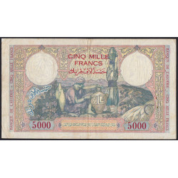Algérie - Pick 90 - 5'000 francs - 07/08/1942 - Etat : TTB