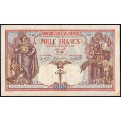 Algérie - Pick 83_1 - 1'000 francs - 17/08/1926 - Etat : TB