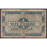 Algérie - Pick 101 - 1 franc - Série H2 - 31/01/1944 - Etat : B