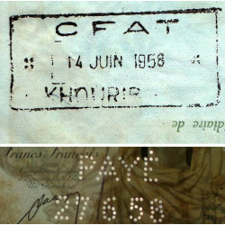 Maroc - Khouribga - 25'000 francs - 14/06/1958 - Etat : TTB