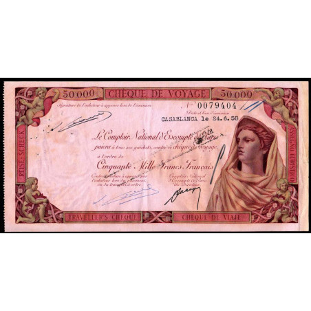 Maroc - Casablanca - 50'000 francs - 24/06/1958 - Etat : TTB+
