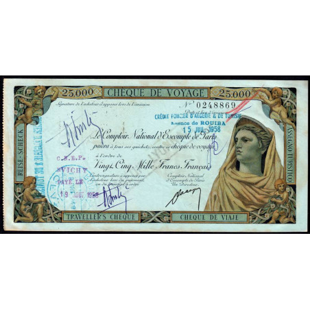 Algérie - Rouiba - 25'000 francs - 1958 - Etat : SUP