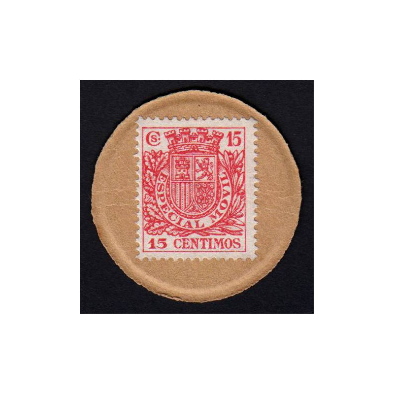 Espagne - Pick 96R - 15 centimos - Timbre monnaie - 1938 - Etat : NEUF