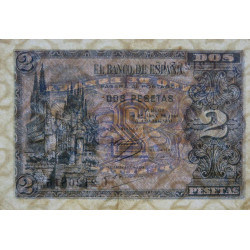 Espagne - Pick 109 - 2 pesetas - 30/04/1938 - Série C - Etat : TTB