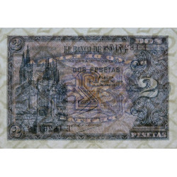 Espagne - Pick 109 - 2 pesetas - 30/04/1938 - Série E - Etat : SPL