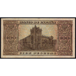 Espagne - Pick 113 - 100 pesetas - 20/05/1938 - Série A - Etat : TTB+