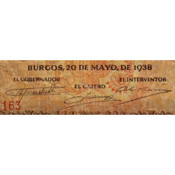Espagne - Pick 113 - 100 pesetas - 20/05/1938 - Série G - Etat : B