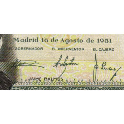 Espagne - Pick 140 - 5 pesetas - 16/08/1951 - Série Q - Etat : SPL+