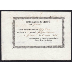 Duché de Savoie - Flumet - 1845 - Billet de 5 livres - Etat : SUP+