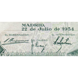 Espagne - Pick 146 - 5 pesetas - 22/07/1954 - Série G - Etat : SPL