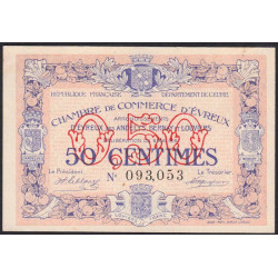 Evreux (Eure) - Pirot 57-2 - 50 centimes - 06/05/1916 - Etat : SPL