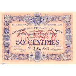 Evreux (Eure) - Pirot 57-2 - 50 centimes - 06/05/1916 - Etat : SPL+