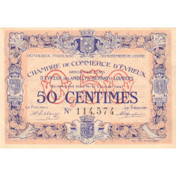 Evreux (Eure) - Pirot 57-8 - 50 centimes - 06/07/1916 - Etat : SUP+