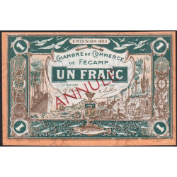 Fécamp - Pirot 58-4 - 1 franc - 06/08/1920 - Annulé - Etat : NEUF