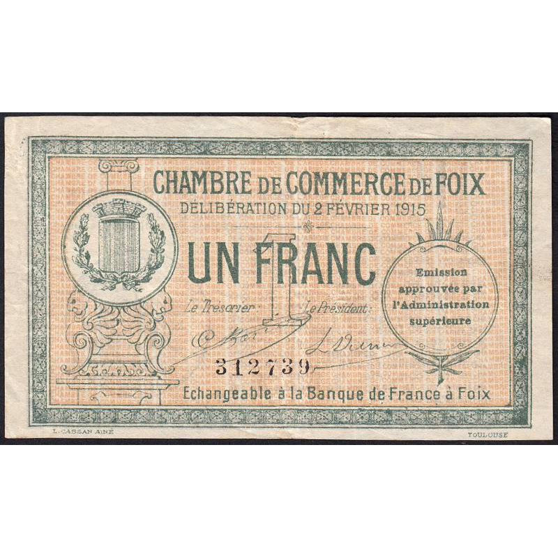 Foix - Pirot 59-10 - 1 franc - 02/02/1915 - Etat : TB+