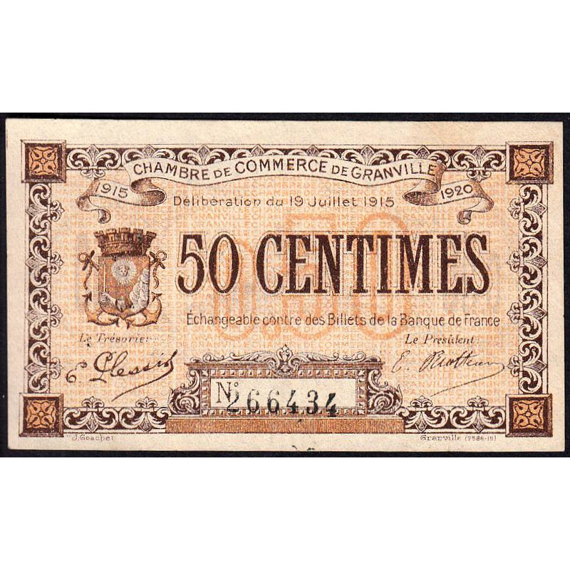 Granville - Pirot 60-1 - 50 centimes - 19/07/1915 - Etat : SUP+