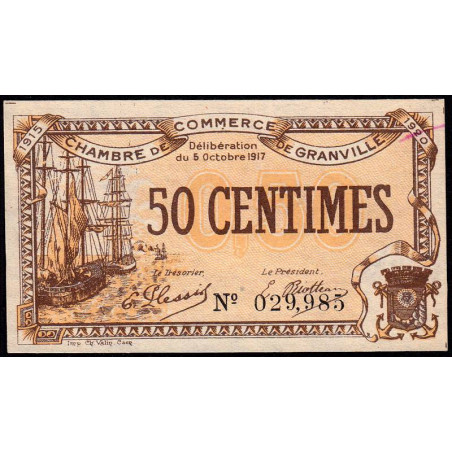 Granville - Pirot 60-11 - 50 centimes - 05/10/1917 - Etat : SPL