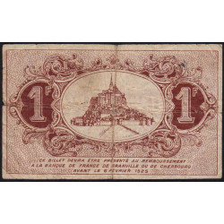 Granville & Cherbourg - Pirot 61-3 - 1 franc - Série A - 06/02/1920 - Etat : B+