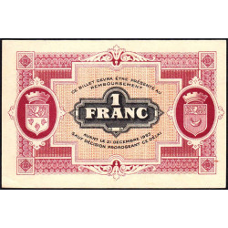 Gray & Vesoul - Pirot 62-17 - 1 franc - Série 85 - 1920 - Etat : pr.NEUF