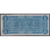 Etats Conf. d'Amérique - Pick 67 - 5 dollars - Lettre B - Série 6 - 17/02/1864 - Etat : pr.NEUF