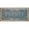 Etats Conf. d'Amérique - Pick 69 - 20 dollars - Lettre C - Série VIII - 17/02/1864 - Etat : TTB+
