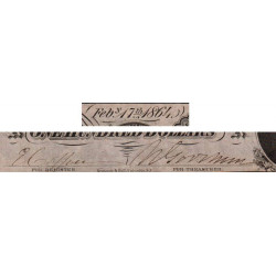 Etats Conf. d'Amérique - Pick 71 - 100 dollars - Lettre A - Série 1 - 17/02/1864 - Etat : SUP+