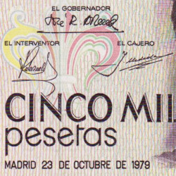 Espagne - Pick 160 - 5'000 pesetas - 23/10/1979 - Série 1N - Etat : NEUF