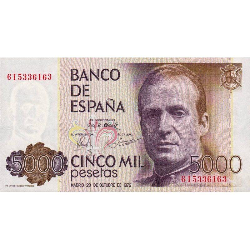 Espagne - Pick 160 - 5'000 pesetas - 23/10/1979 - Série 6I - Etat : NEUF