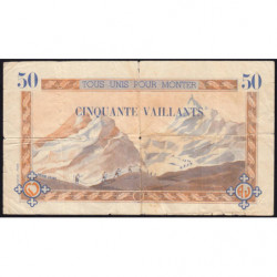 Billet de 50 vaillants - 4ème série /A - 1938-1943 - Etat : B