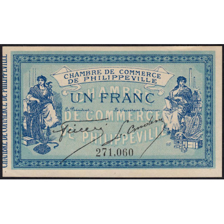 Algérie - Philippeville 142-4 - 1 franc - 10/11/1914 - Etat : SPL