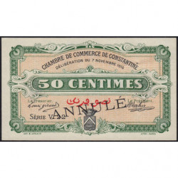 Algérie - Constantine 140-7 annulé - 1 franc - Série V 22 - 07/11/1916 - Etat : SUP+