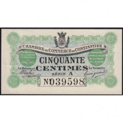 Algérie - Constantine 140-1a - 50 centimes - Série A - 01/05/1915 - Etat : SUP+