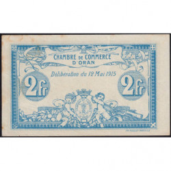 Algérie - Oran 141-3 - 2 francs - Série D - 12/05/1915 - Etat : SUP