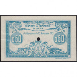 Algérie - Oran 141-7 - 50 centimes spécimen - 10/11/1915 - Etat : SUP
