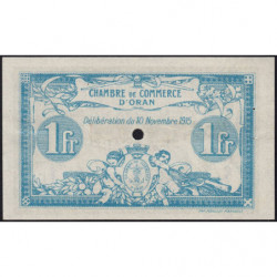 Algérie - Oran 141-12 - 1 franc spécimen - 10/11/1915 - Etat : SUP+