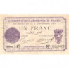 Algérie - Alger 137-1 - 1 franc - Série 147 - 03/09/1914 - Etat : TTB