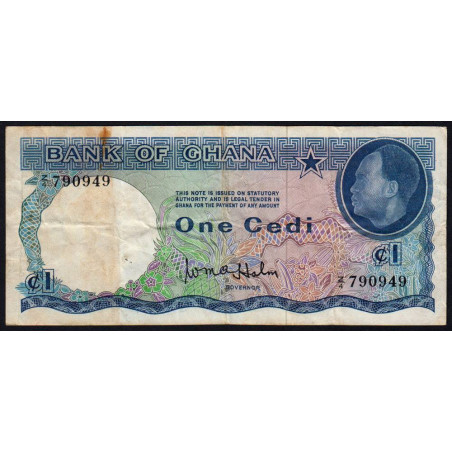 Ghana - Pick 5 - 1 cedi - Série Z/4 - 1965 - Etat : TB-