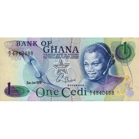 Ghana - Pick 13c_1 - 1 cedi - Série B/3 - 02/01/1976 - Etat : NEUF