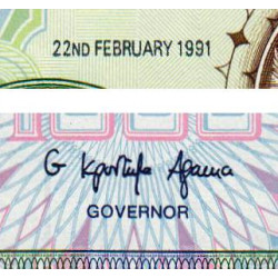 Ghana - Pick 29a - 1'000 cedis - Série A/5 - 22/02/1991 - Etat : NEUF