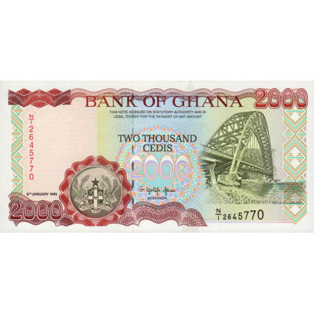 Ghana - Pick 30b - 2'000 cedis - Série N/1 - 06/01/1995 - Etat : NEUF