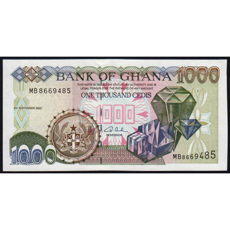 Ghana - Pick 32h - 1'000 cedis - Série MB - 02/09/2002 - Etat : NEUF