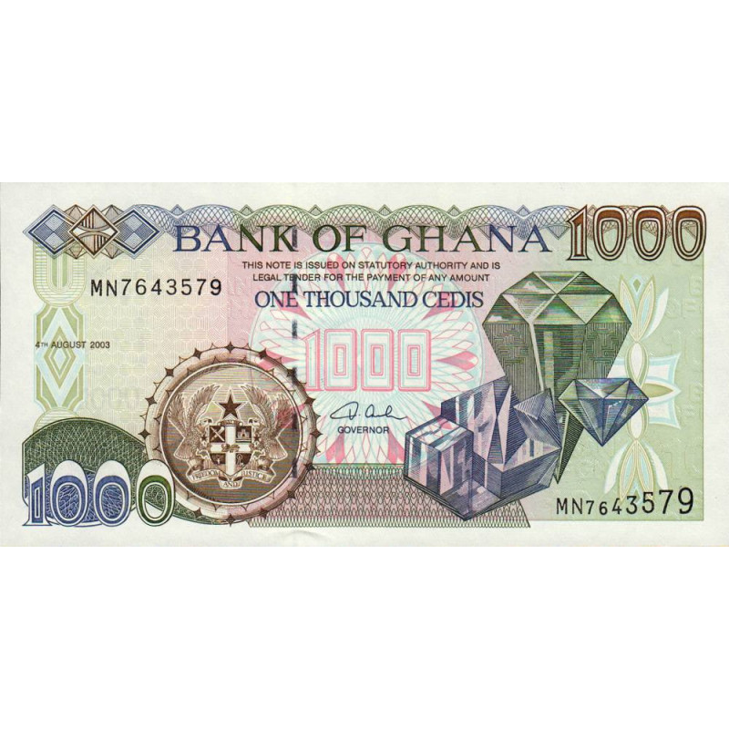 Ghana - Pick 32i - 1'000 cedis - Série MN - 04/08/2003 - Etat : NEUF