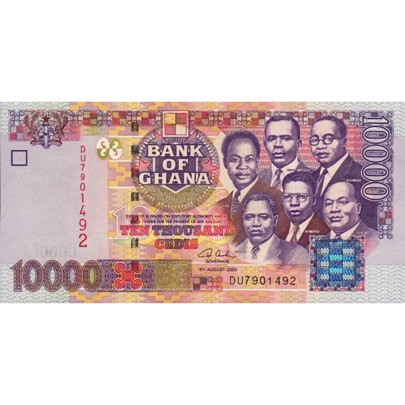 Ghana - Pick 35b - 10'000 cedis - Série DU - 04/08/2003 - Etat : NEUF