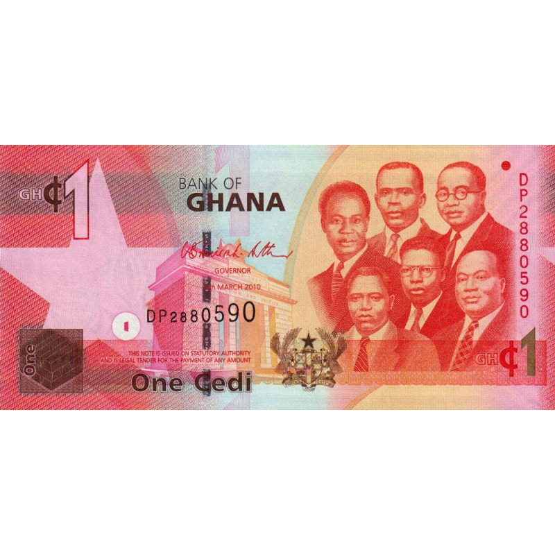 Ghana - Pick 37c_1 - 1 cedi - Série DP - 06/03/2010 - Etat : NEUF